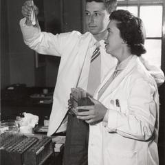 Examining a test tube