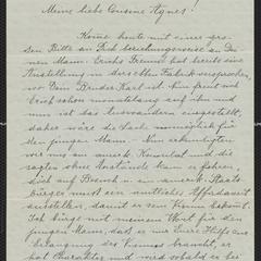 [Letter from Traute Purtak to Agnes Sternberger Husting, September 1, 1923]