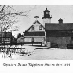 Chambers Island Lighthouse Station circa 1914