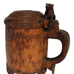 Object 1 titled Ale tankard with lions