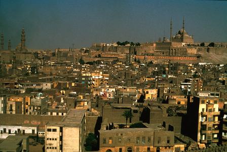 View of Cairo including the Citadel (1176 A.D.) and Muhammad Ali Mosque (1830-1857 A.D.)