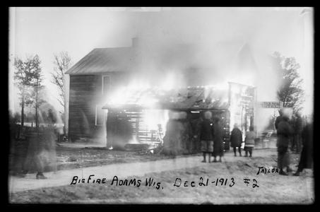Big fire Adams Wis. Dec. 21- 1913
