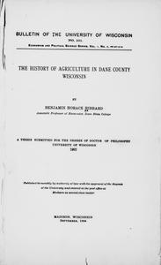 The history of agriculture in Dane County, Wisconsin