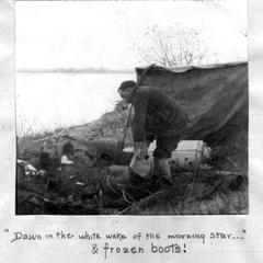 In camp, Rio Grande River, December 1919, with handwritten caption by AL