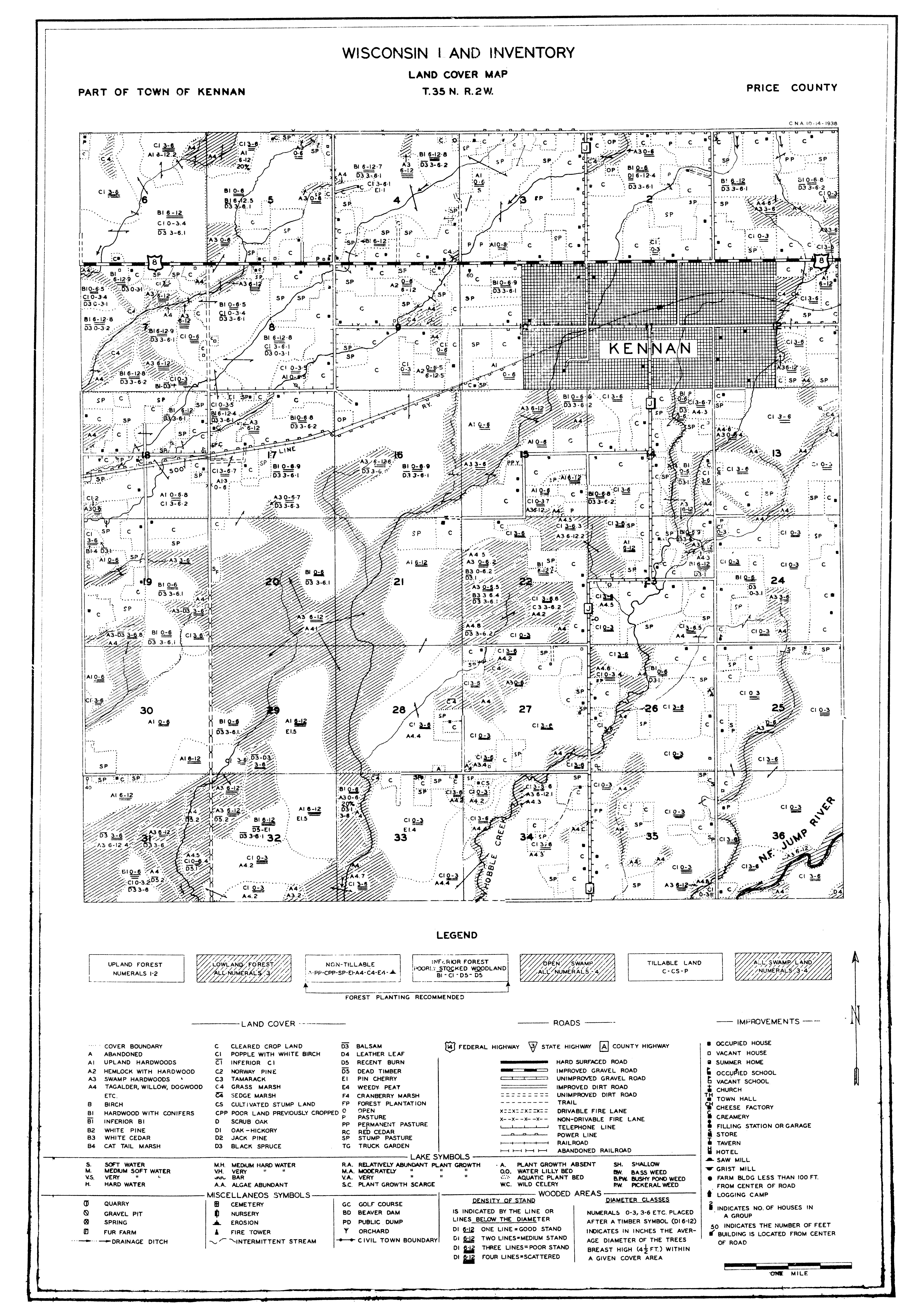 ‎Part of town of Kennan UWDC UWMadison Libraries