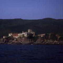 Distant view of the Pantocrator Monastery