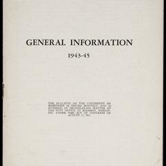 General information 1943-45