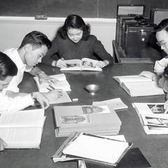 International students studying