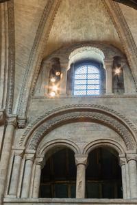 Durham Cathedral nave gallery and clerestory