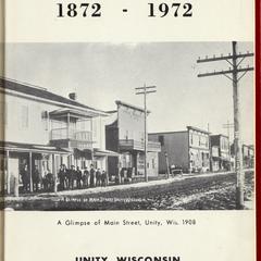 Centennial 1872-1972  : Unity, Wisconsin, June 23-24-25