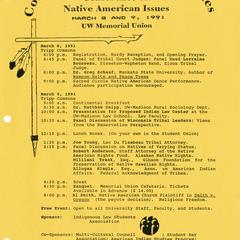 Poster for 1991 Conference on Native American Issues