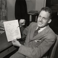 Frederic G. Cassidy with Wisconsin map