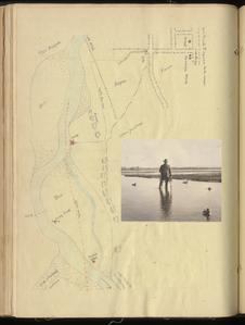 Lower Tome Point, New Mexico, journal page with map and inset photo, January 1921