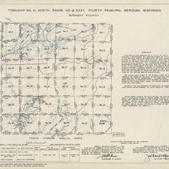 [Public Land Survey System map: Wisconsin Township 41 North, Range 12 East]