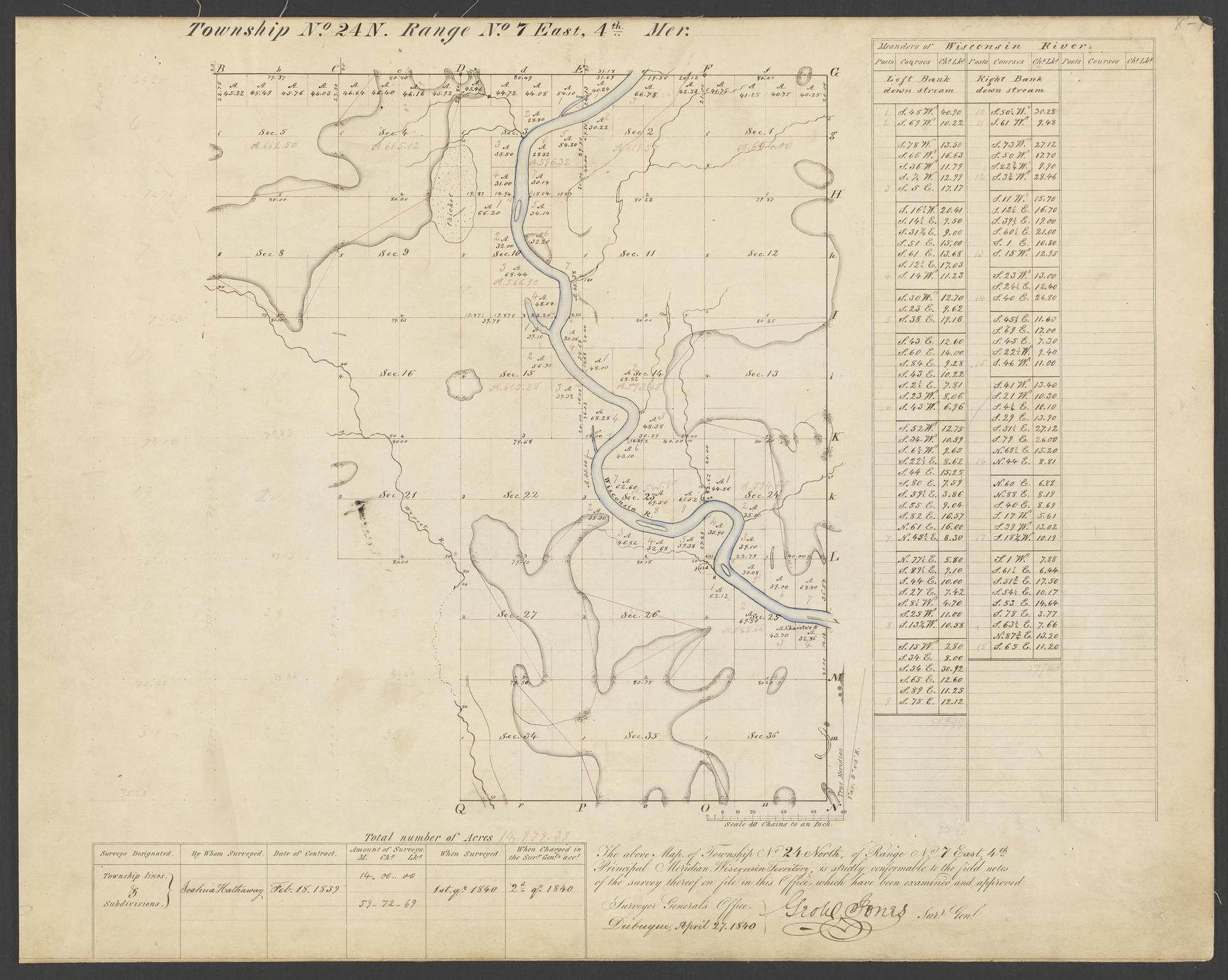 [Public Land Survey System map : Wisconsin Township 24 North, Range 07 East]