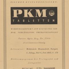 PKM Tabletten advertisement