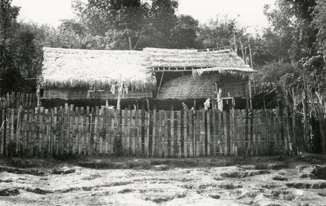 Traditional spirit house in a White Lahu (Lahu Hpu) village in Houa Khong Province