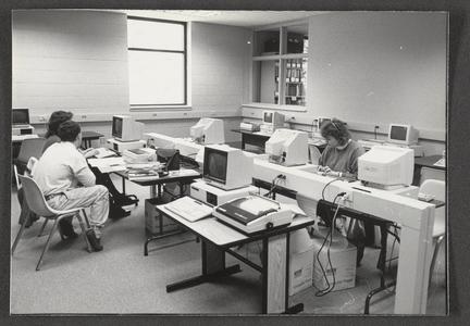 Students studying in the computer lab
