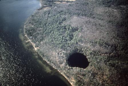 Aerial photo of North Temperate Lakes Long Term Ecological Research (LTER) lakes
