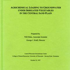 Agrichemical loading to groundwater under irrigated vegetables in the central sand plain