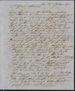 [Letter from Anton Klenert to his friend, Jakob Steinberger, October 18, 1853]