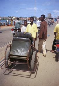 Boys with Cart (Pousse-Pousse) for Tranport