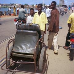Boys with Cart (Pousse-Pousse) for Tranport