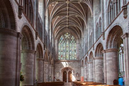 Hereford Cathedral nave looking west