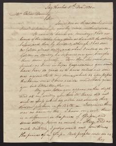 Letter from H.P. Dering, Sag Harbor, Dec. 5, 1821