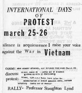 International days of protest brochure