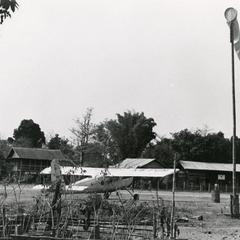 The USAID Helio Courier aircraft in Houei Kong in Attapu Province