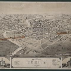 Bird's eye view of the city of Berlin, Green Lake County