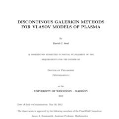 Discontinuous Galerkin Methods for Vlasov Models of Plasma