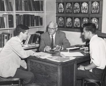 Otto A. Mortensen with students