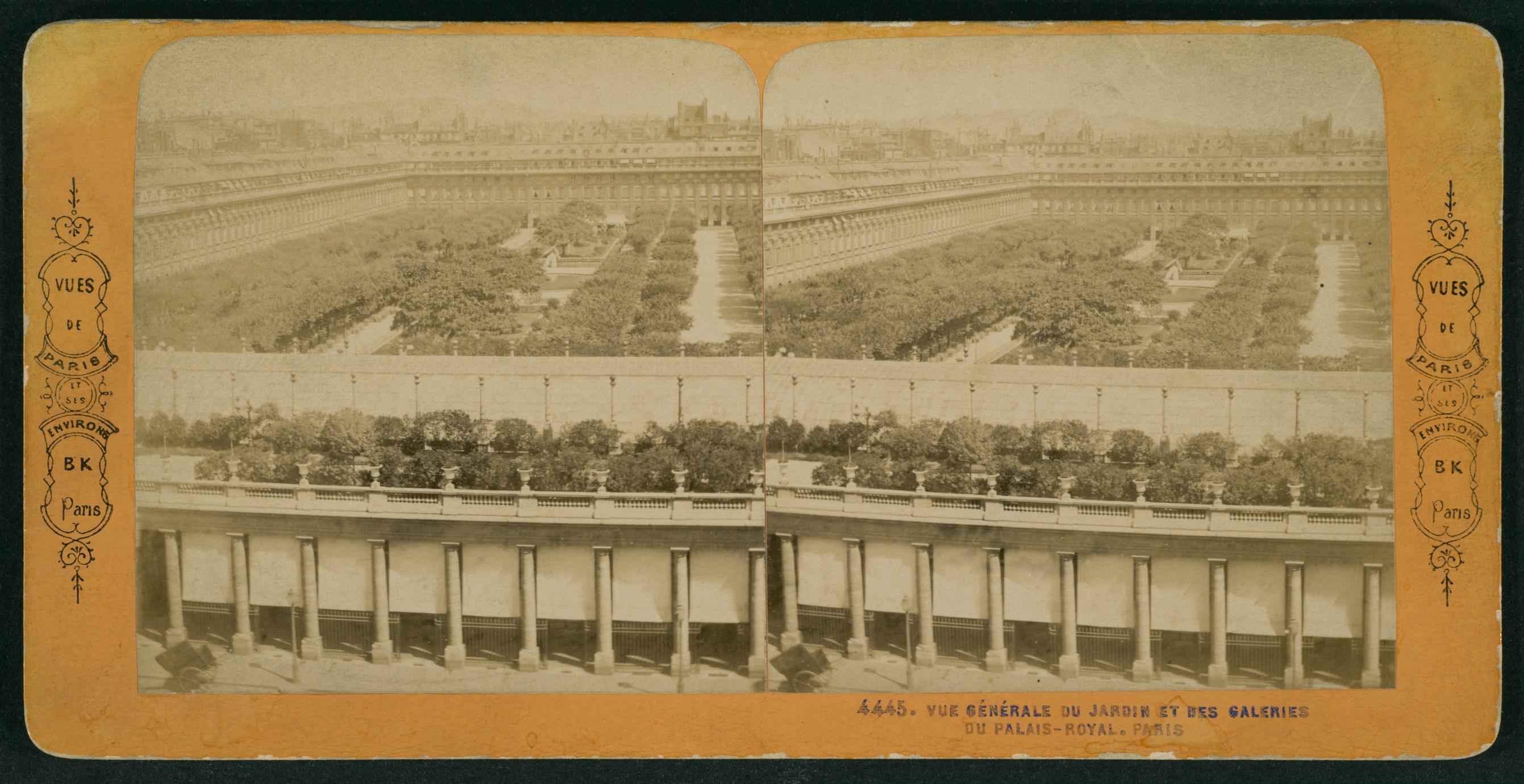 Vue générale du jardin et des galeries du Palais-Royal, Paris (1 of 2)