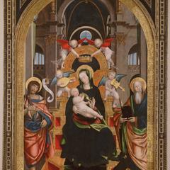 Madonna and Child Enthroned with Saints John the Baptist and John the Evangelist