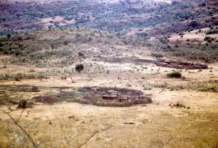 Corral Made from Acacia Bush from a Distance
