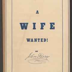 A wife wanted