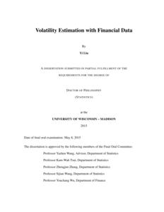 Volatility Estimation with Financial Data