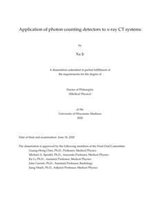 Application of photon counting detectors to x-ray CT systems