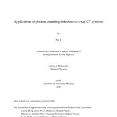 Application of photon counting detectors to x-ray CT systems