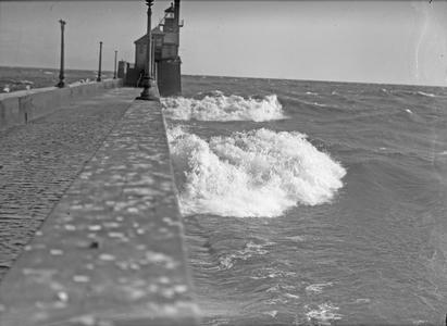 Storm Waves Building on South Breakwater of Duluth Ship Canal