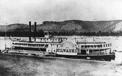 Side view of the Milwaukee at shore