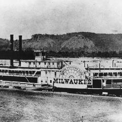 Side view of the Milwaukee at shore