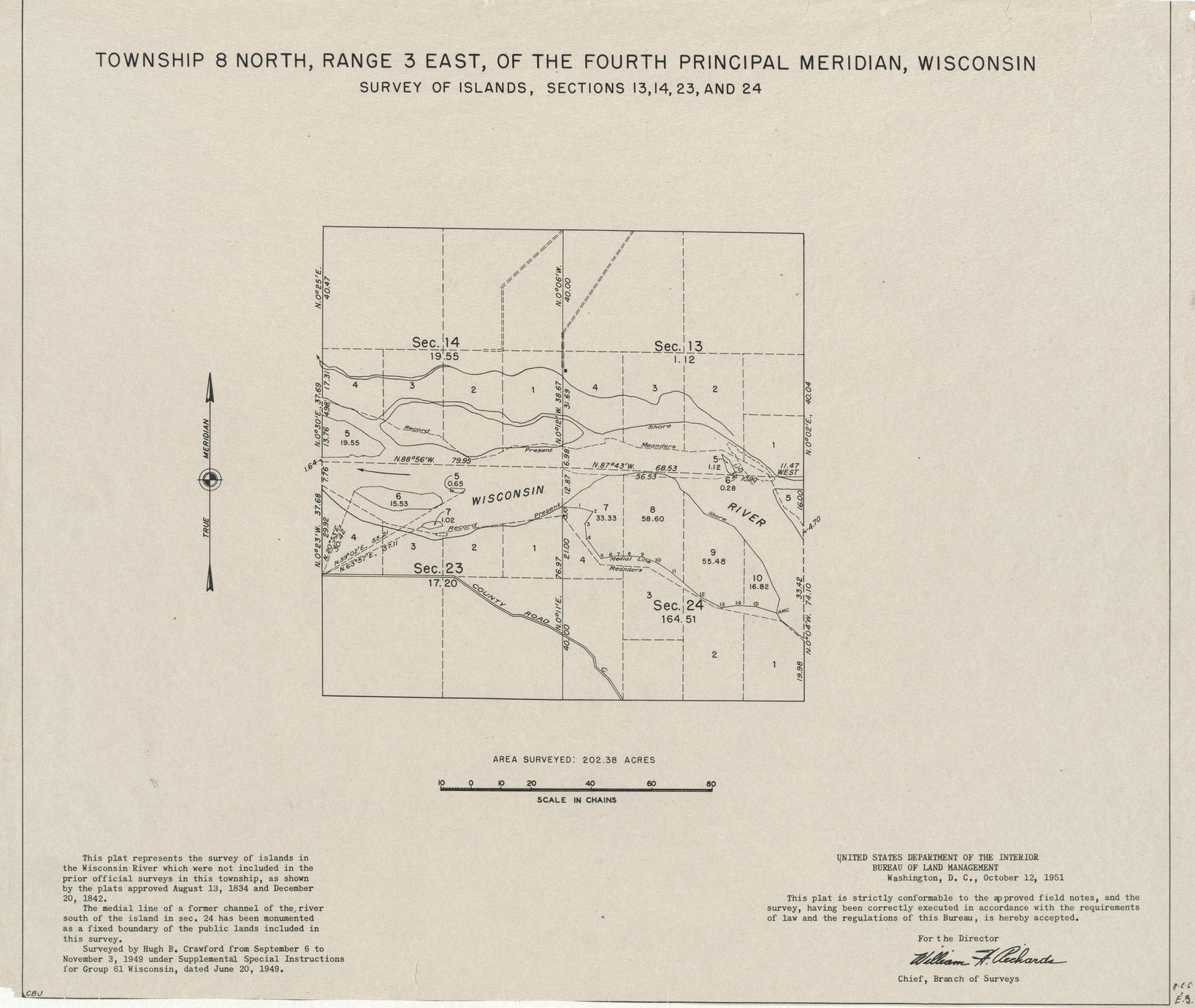[Public Land Survey System map: Wisconsin Township 08 North, Range 03 East]