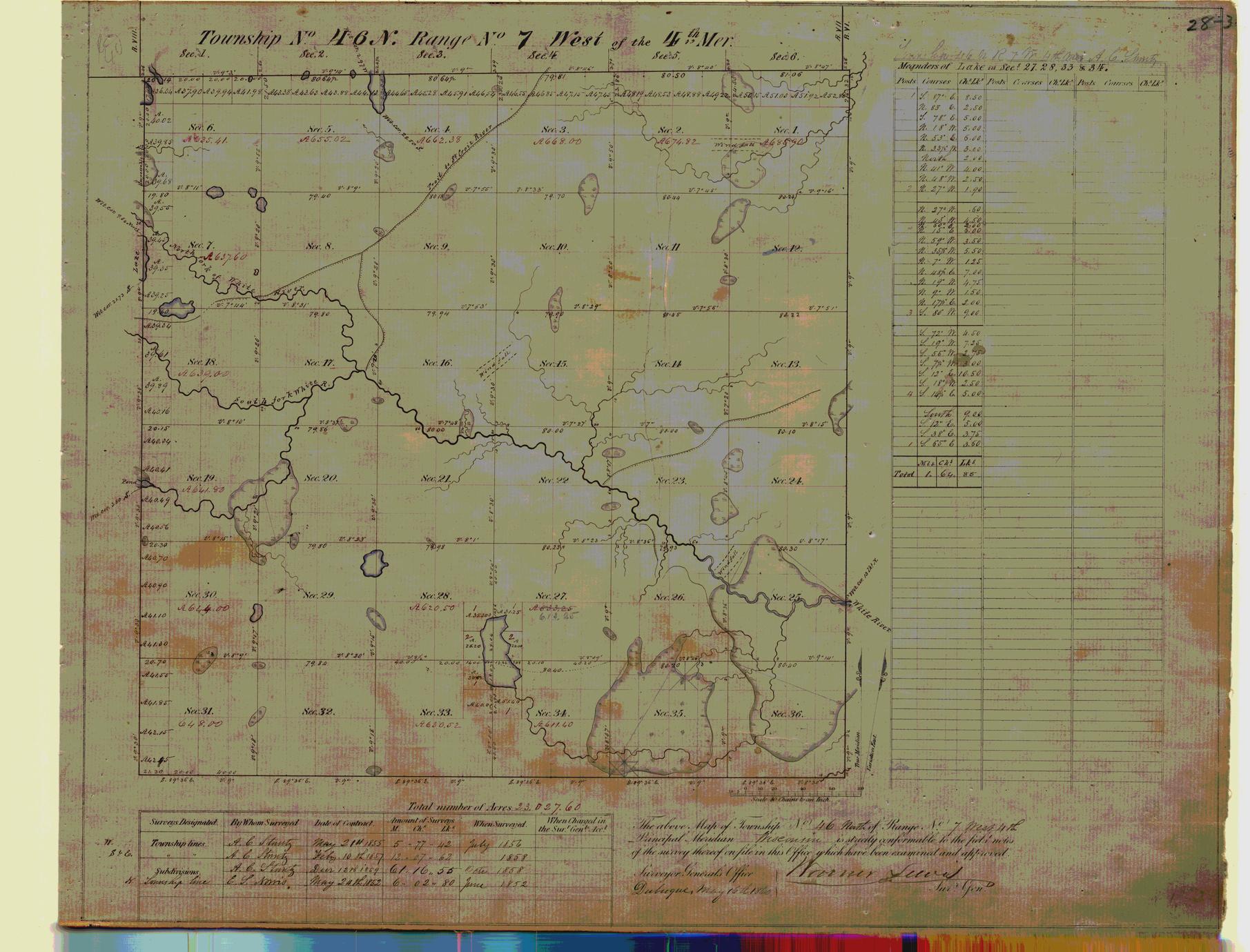 [Public Land Survey System map: Wisconsin Township 46 North, Range 07 West]