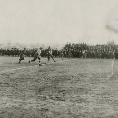 Kickoff during Wisconsin Mining School-Platteville Normal School football game