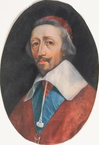 Oval Miniature Bust Portrait of Cardinal Richelieu