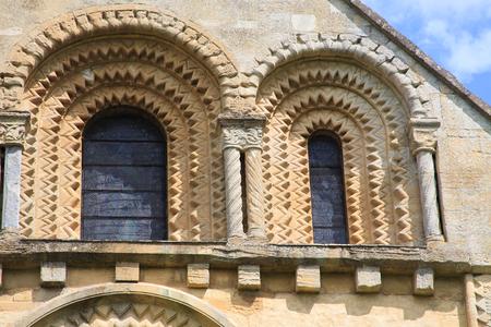 Iffley St Mary Church, west end gable windows