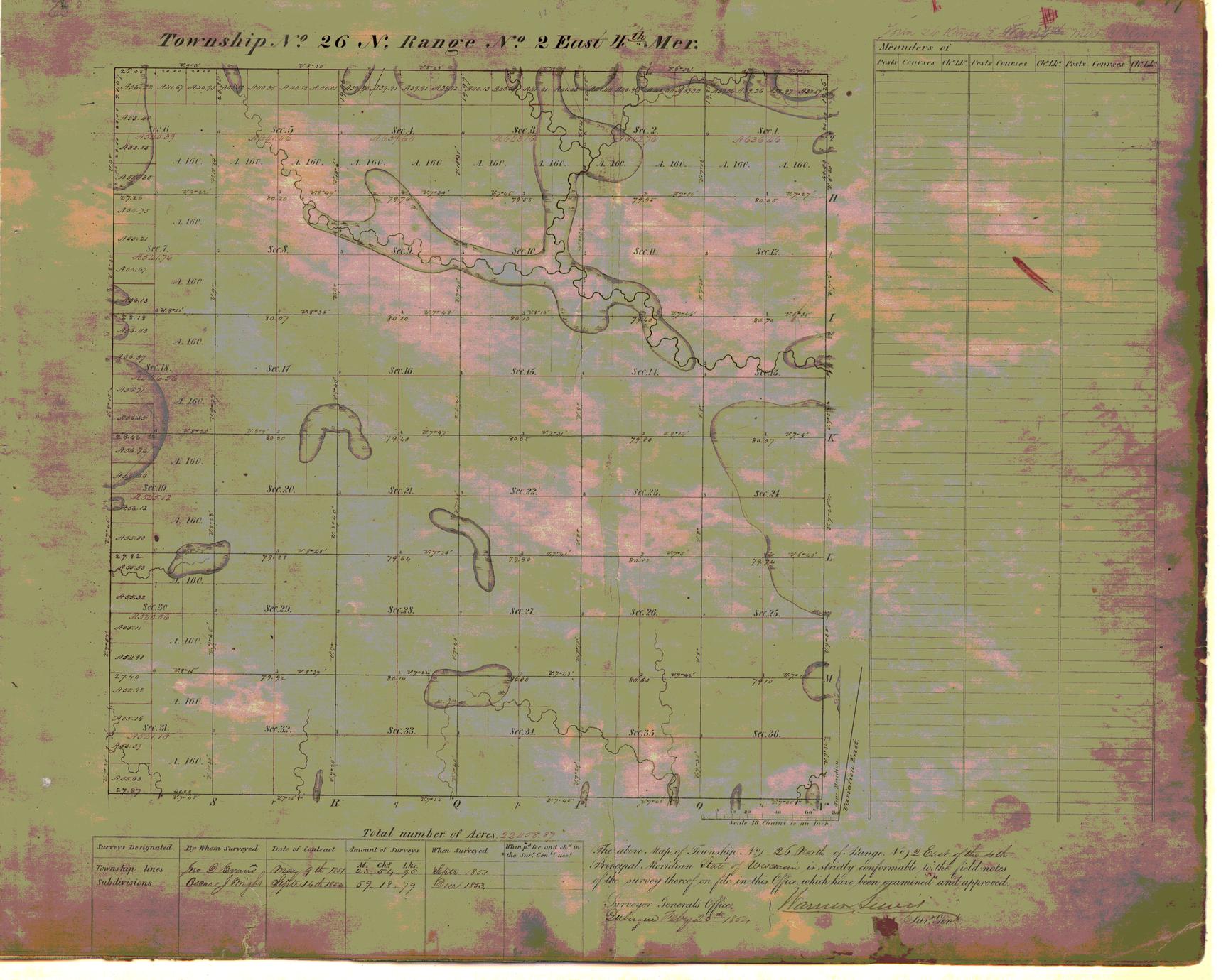 [Public Land Survey System map: Wisconsin Township 26 North, Range 02 East]